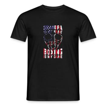 Boxe Grand-père est mon nom La boxe est mon jeu - Boxi - T-shirt homme - noir - Devant - AI Model Male 178 light (178cm)