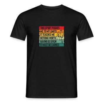 Ringer Dieser Sport treibt mich an meine Grenzen - Männer T-Shirt - Schwarz - Vorne - AI Model Male 178 light (178cm)