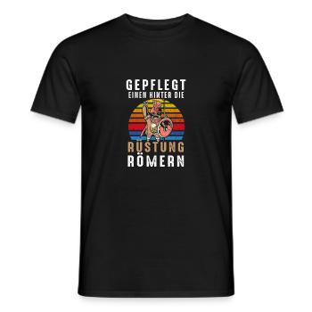 Gepflegt Einen Hinter Die Rüstung Römern - Männer T-Shirt - Schwarz - Vorne - AI Model Male 178 light (178cm)