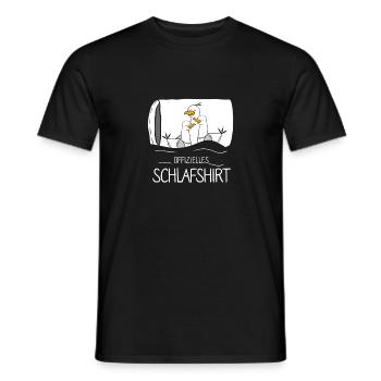 Offizielles Schlafshirt Möwe - Männer T-Shirt - Schwarz - Vorne - AI Model Male 178 light (178cm)