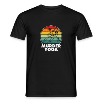 Mord Yoga Ringer Lustig Wrestling Training Trainer - Männer T-Shirt - Schwarz - Vorne - AI Model Male 178 light (178cm)