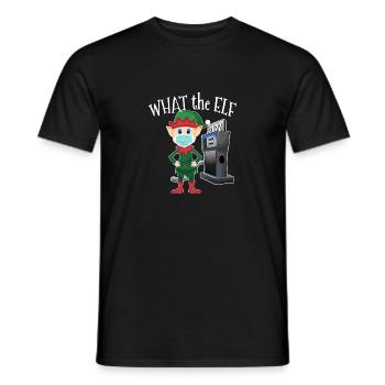 Elf Hig Prix du gaz Humour - Ce que l’Elfe - T-shirt homme - noir - Devant - AI Model Male 178 light (178cm)