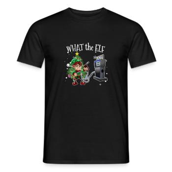 Ce que l’Elfe - FunnY Christmas Expensive Gas - T-shirt homme - noir - Devant - AI Model Male 178 light (178cm)