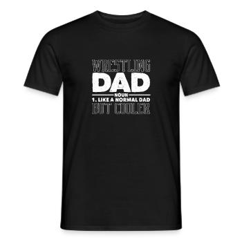 Wrestling Dad Definition Funny Wrestle Father's Day - Men's T-Shirt - black - Front - AI Model Male 178 light (178cm)