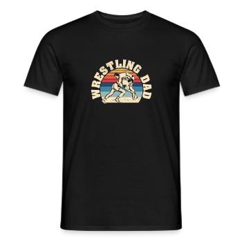 Funny Father's Day Wrestler Daddy Wrestling Wrestling - Men's T-Shirt - black - Front - AI Model Male 178 light (178cm)