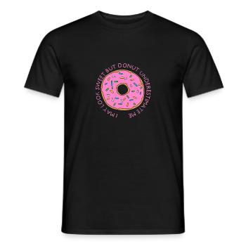 Ich mag süß aussehen, unterschätze mich nicht lustig Don - Männer T-Shirt - Schwarz - Vorne - AI Model Male 178 light (178cm)