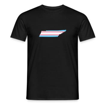 Trans Flag Tennessee LGBT Pride Support - Men's T-Shirt - black - Front - AI Model Male 178 light (178cm)