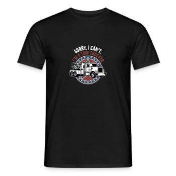 Sorry I Can't I'm A Tow Trucker, Abschleppwagen - Männer T-Shirt - Schwarz - Vorne - AI Model Male 178 light (178cm)