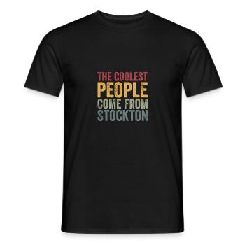 Les gens les plus cool viennent de Stockton - T-shirt homme - noir - Devant - AI Model Male 178 light (178cm)