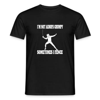 Fechten witziger Spruch Kampfsport lustige Fechter - Männer T-Shirt - Schwarz - Vorne - AI Model Male 178 light (178cm)
