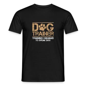Dresseur de chiens Dresseur de chiens - T-shirt homme - noir - Devant - AI Model Male 178 light (178cm)