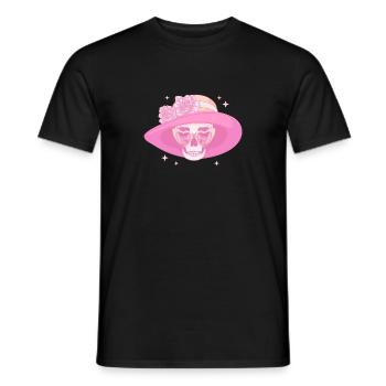 Coquette Esthétique Crâne Rose Centre-ville Esthétique - T-shirt homme - noir - Devant - AI Model Male 178 light (178cm)