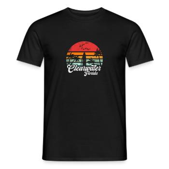 Vintage Clearwater Beach Floride Surf Retro Pun - T-shirt homme - noir - Devant - AI Model Male 178 light (178cm)
