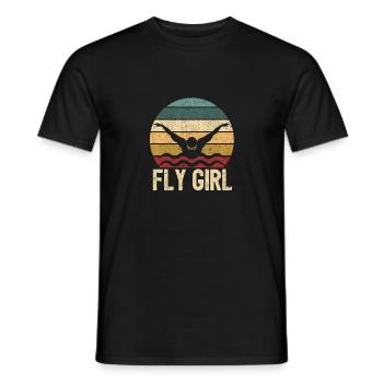 Flying Girls Butterfly Swimming Girls - T-shirt homme - noir - Devant - AI Model Male 178 light (178cm)
