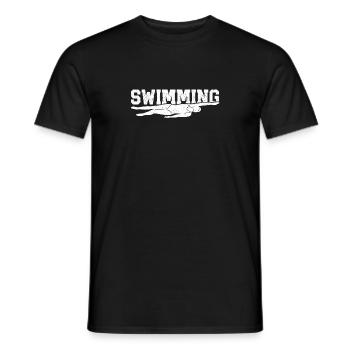 Schwimmen Team Schwimmer Pool Tauchen Brustschwimm - Männer T-Shirt - Schwarz - Vorne - AI Model Male 178 light (178cm)