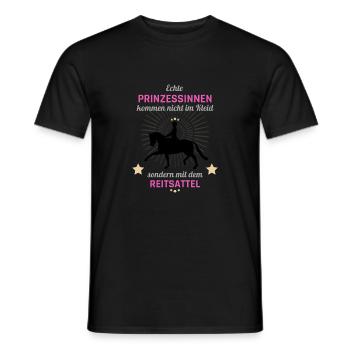 Reiterin Sport - Männer T-Shirt - Schwarz - Vorne - AI Model Male 178 light (178cm)