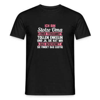 Großmutter Großmama Omi Oma - Männer T-Shirt - Schwarz - Vorne - AI Model Male 178 light (178cm)
