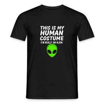 C’est mon costume humain Je suis vraiment un extraterrestre drôle - T-shirt homme - noir - Devant - AI Model Male 178 light (178cm)