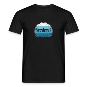 Schwimmer Vintage Schwimmen Funny Swim Team Coach - Männer T-Shirt - Schwarz - Vorne - AI Model Male 178 light (178cm)