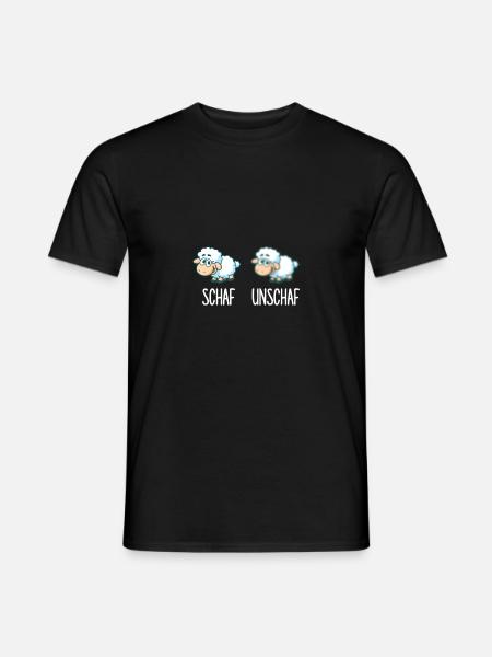 Schaf unschaf - Männer T-Shirt - Schwarz