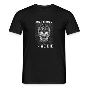 Rock N Roll Skull - Männer T-Shirt - Schwarz - Vorne - AI Model Male 178 light (178cm)