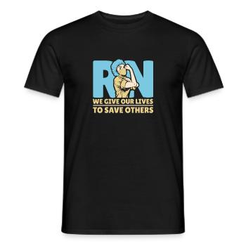 Krankenschwester - Männer T-Shirt - Schwarz - Vorne - AI Model Male 178 light (178cm)