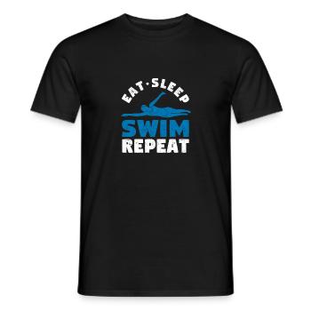 Fun Swimming Lovers Cool Swimmer Nourriture - T-shirt homme - noir - Devant - AI Model Male 178 light (178cm)