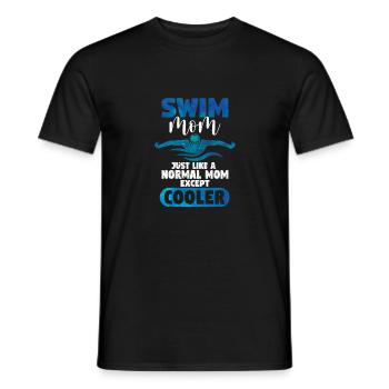 Natation Maman Drôle Natation Maman Nageuse Fête des Mères - T-shirt homme - noir - Devant - AI Model Male 178 light (178cm)