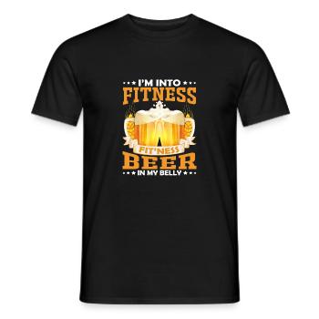 Fitness Beer Lustiges Bier und Beer Motiv/Design - Männer T-Shirt - Schwarz - Vorne - AI Model Male 178 light (178cm)