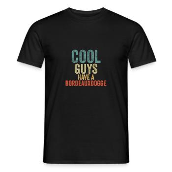 Cool Guys a un bordeauxdogge - T-shirt homme - noir - Devant - AI Model Male 178 light (178cm)