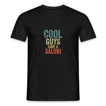 Cool Guys have a saluki - Männer T-Shirt - Schwarz - Vorne - AI Model Male 178 light (178cm)
