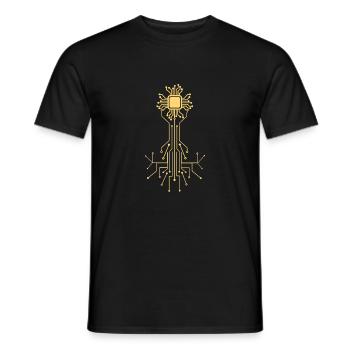 Computer Programmer Geek - Anatomical Heart CPU Pr - Männer T-Shirt - Schwarz - Vorne - AI Model Male 178 light (178cm)