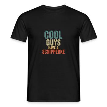 Cool Guys have a schipperke - Männer T-Shirt - Schwarz - Vorne - AI Model Male 178 light (178cm)