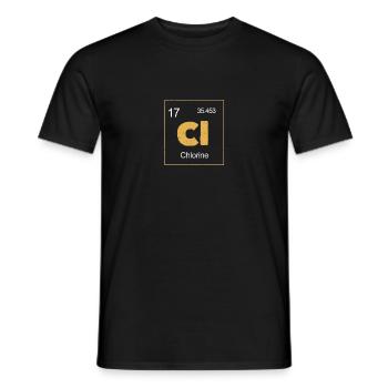 Chlor Periodensystem Symbol Chemie lustig Schwimme - Männer T-Shirt - Schwarz - Vorne - AI Model Male 178 light (178cm)