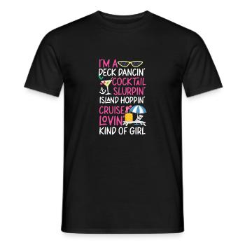 Cruise Ship Vacation Girl I'm A - Men's T-Shirt - black - Front - AI Model Male 178 light (178cm)