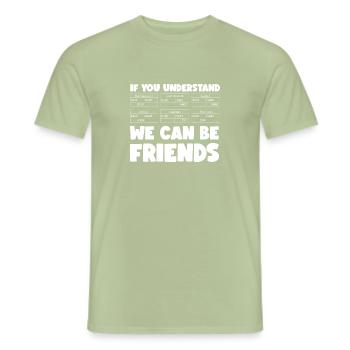 Accountant Bookkeeper Accounting - Men's T-Shirt - sage - Front - AI Model Male 178 light (178cm)