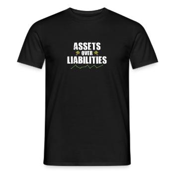 Assets Over Liabilities Funny Accounting CPA Pun - Men's T-Shirt - black - Front - AI Model Male 178 light (178cm)