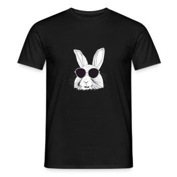 Rabbit Pet Pet Cool Lunettes de soleil Design - T-shirt homme - noir - Devant - AI Model Male 178 light (178cm)