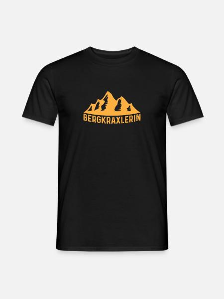 Berg Klettern Berg Herz Berg Mädchen - BERGKRAXLER - Männer T-Shirt - Schwarz