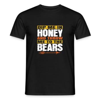 Tauche mich in Honig und wirf mich zu den Bären - Männer T-Shirt - Schwarz - Vorne - AI Model Male 178 light (178cm)