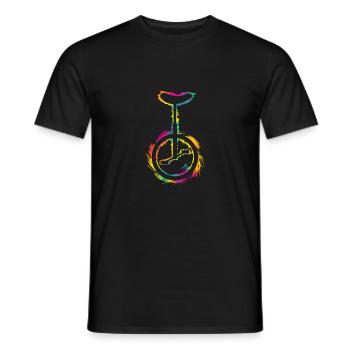 Unicycle Vintage Unicyclist Bicycle - Men's T-Shirt - black - Front - AI Model Male 178 light (178cm)