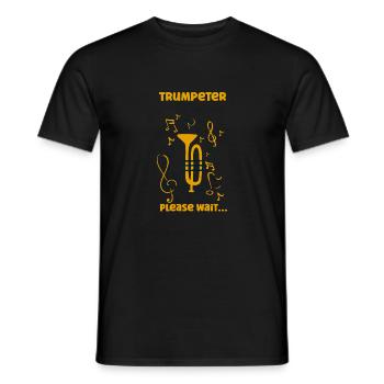 Trumpet Player Trumpeter In - Männer T-Shirt - Schwarz - Vorne - AI Model Male 178 light (178cm)