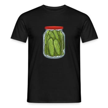 Glas Gurken Dill Pickles Pickles Jar Liebe Wortspiel - Männer T-Shirt - Schwarz - Vorne - AI Model Male 178 light (178cm)