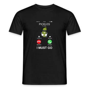 Pickles appelle drôle I Must Go Dill Pickles - T-shirt homme - noir - Devant - AI Model Male 178 light (178cm)