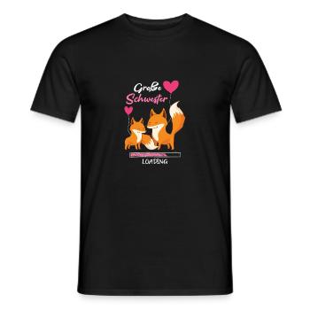 Große Schwester Loading Fuchs Geschwister - Männer T-Shirt - Schwarz - Vorne - AI Model Male 178 light (178cm)