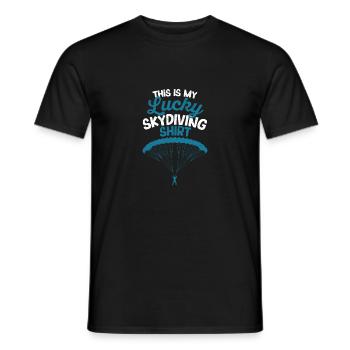 C’est ma chance de parachutisme drôle de cas - T-shirt homme - noir - Devant - AI Model Male 178 light (178cm)