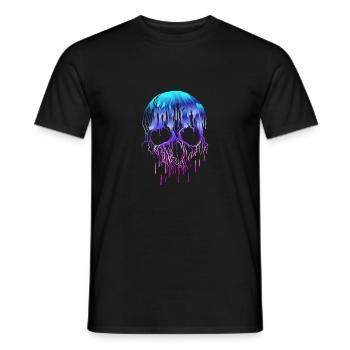 Wachs Schädel - Männer T-Shirt - Schwarz - Vorne - AI Model Male 178 light (178cm)