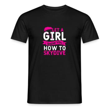 Parachutisme filles Laissez-vous être - T-shirt homme - noir - Devant - AI Model Male 178 light (178cm)