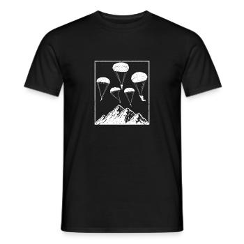Parachutisme Hobby Parapente Montagnes - T-shirt homme - noir - Devant - AI Model Male 178 light (178cm)