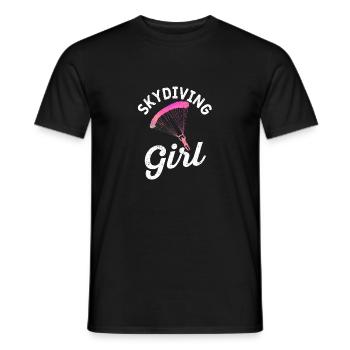Skydiving Girls Sky Diver Girls - Men's T-Shirt - black - Front - AI Model Male 178 light (178cm)